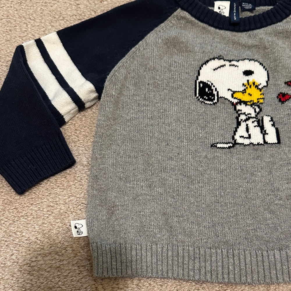 🛍️SALE🛍️ Janie and Jack Sweater PEANUTS™ Snoopy And Woodstock Sweater - Picture 5 of 6